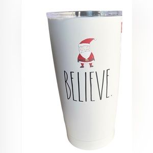 NWT Rae Dunn Santa BELIEVE Stainless Steel Insulated Tumbler